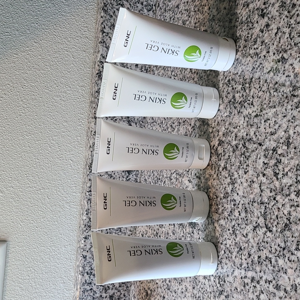 Lot of 5- GNC Skin Gel with Aloe Vera